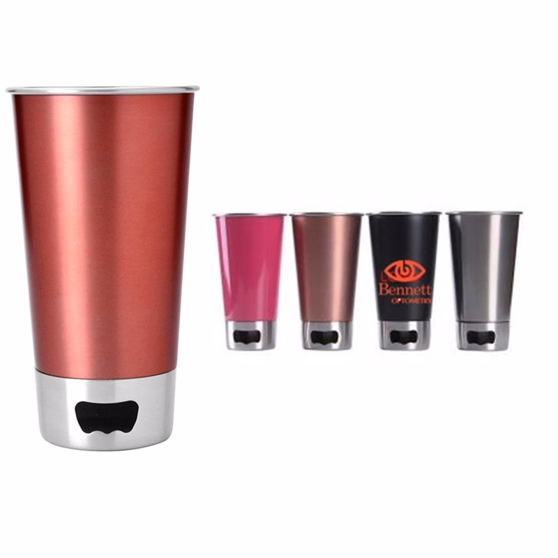 304 Stainless Steel Beer Mug with Opener