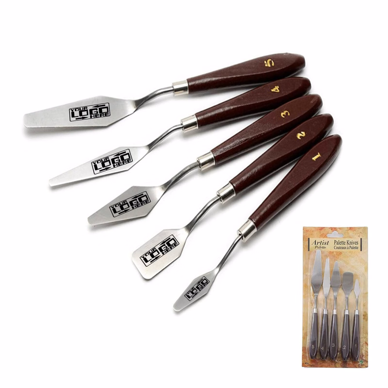 Painting Palette Spatula with Wood Handle