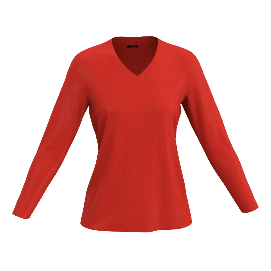 Women's Long Sleeve V-Neck shirt 1
