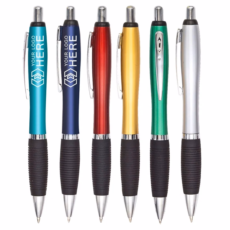 Custom El Gripper Pen With Silver Accent