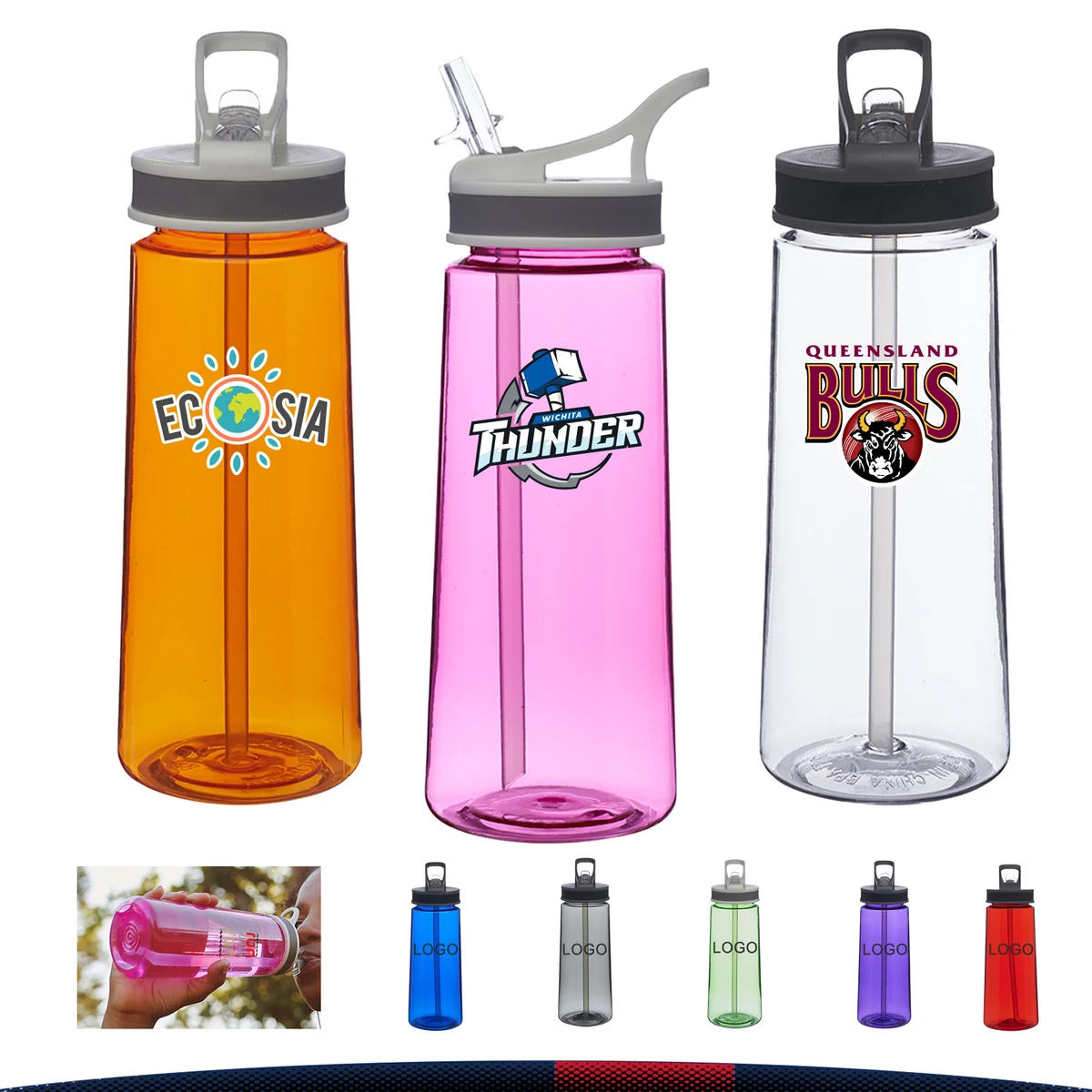 Taland Plastic Water Bottle - 22 OZ. 1