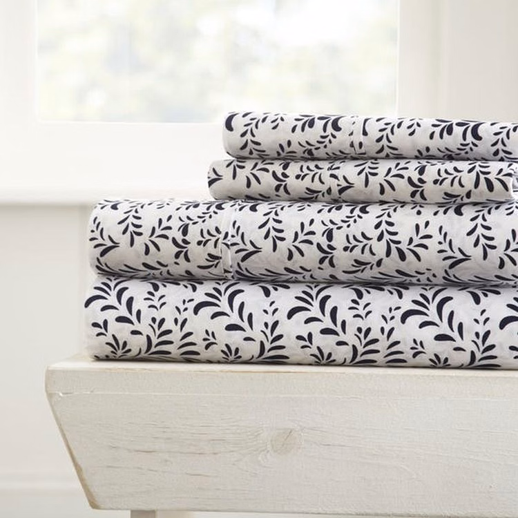 Premium Sheet Sets - Navy Vine Full 4 Piece