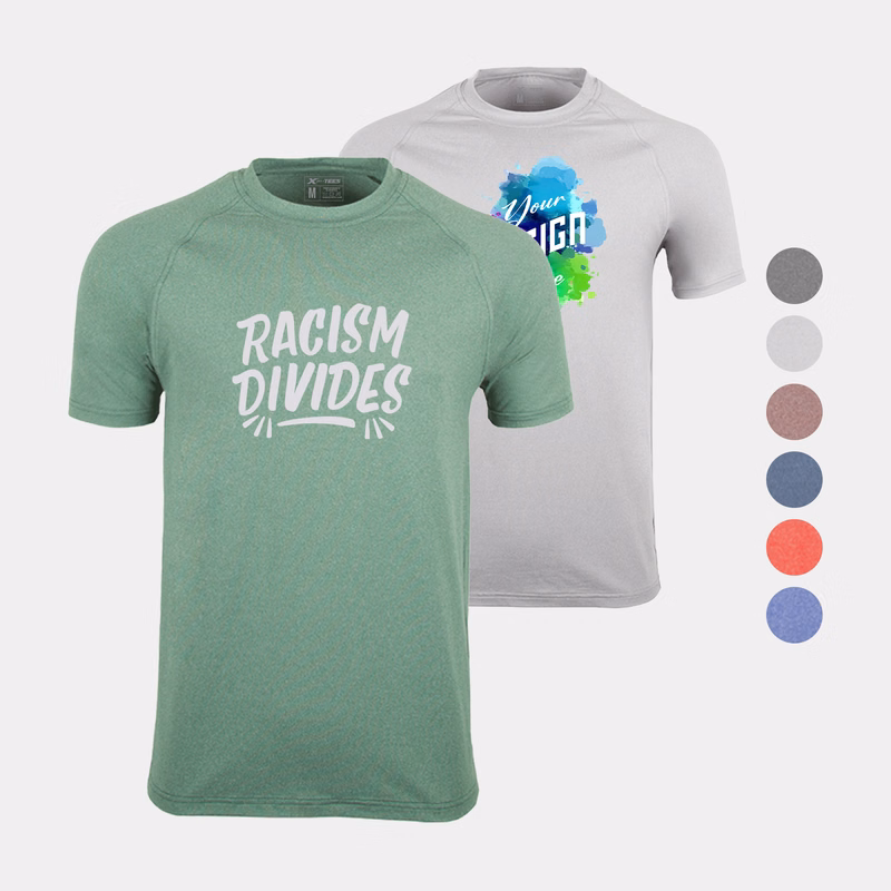 Evo Heather Performance Men's Crew Neck T-Shirt