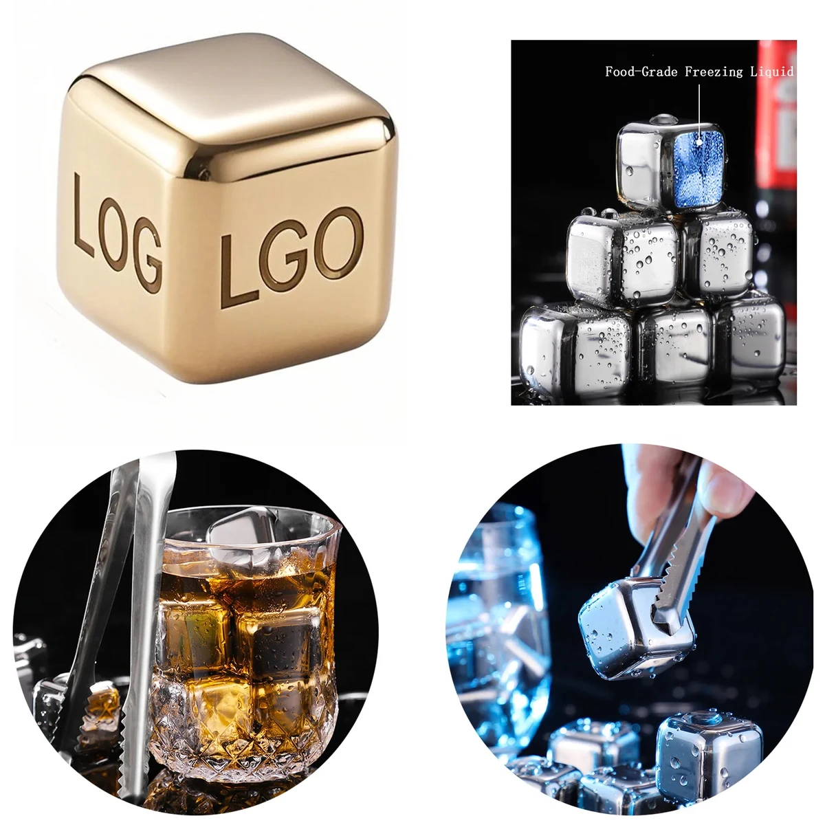 Food-Grade 304 Stainless Steel Ice Cubes 1