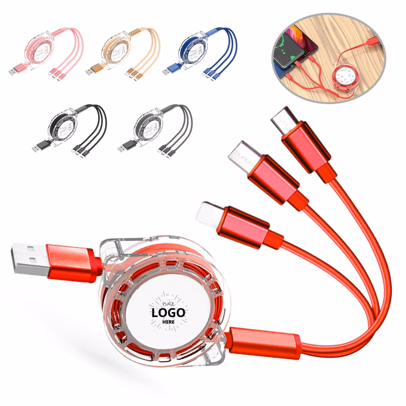 Retractable USB Charger Cable Charging Cord
