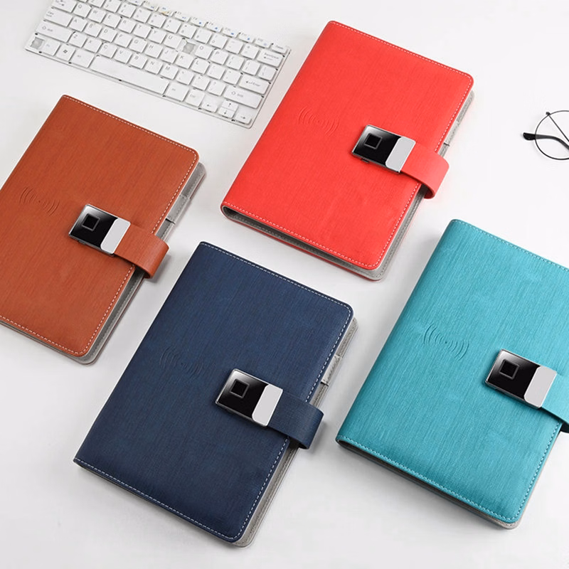 10000 mAh Fingerprint Lock A5 Notebook with 16GB USB Drive