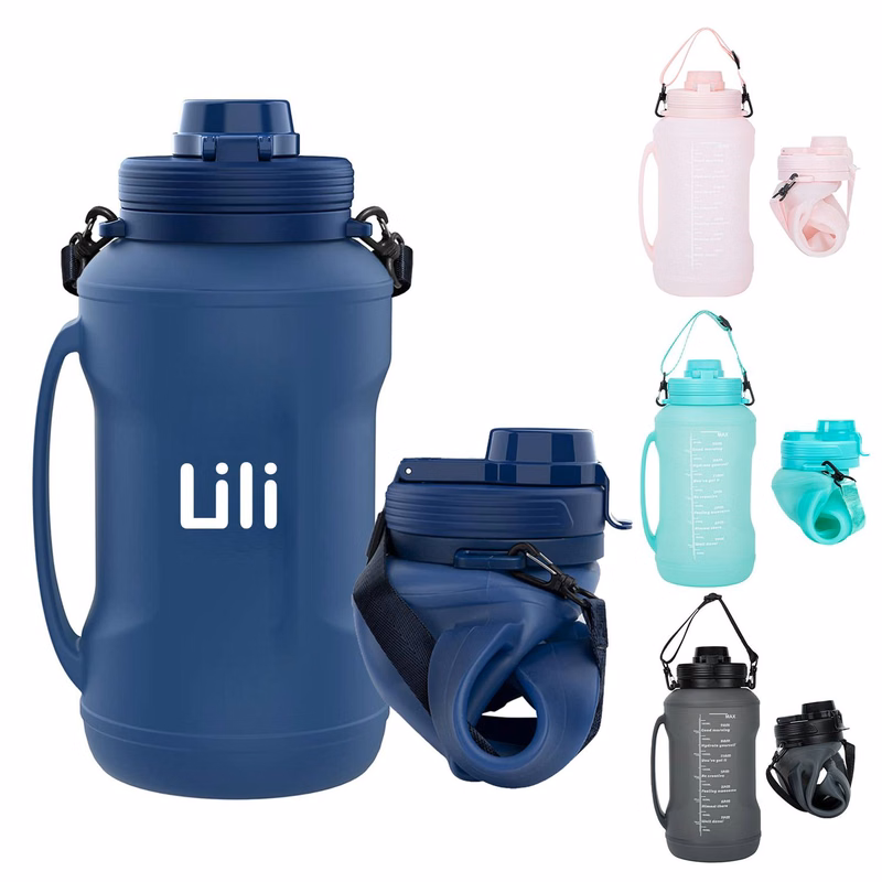 Collapsible Water Bottles with straw
