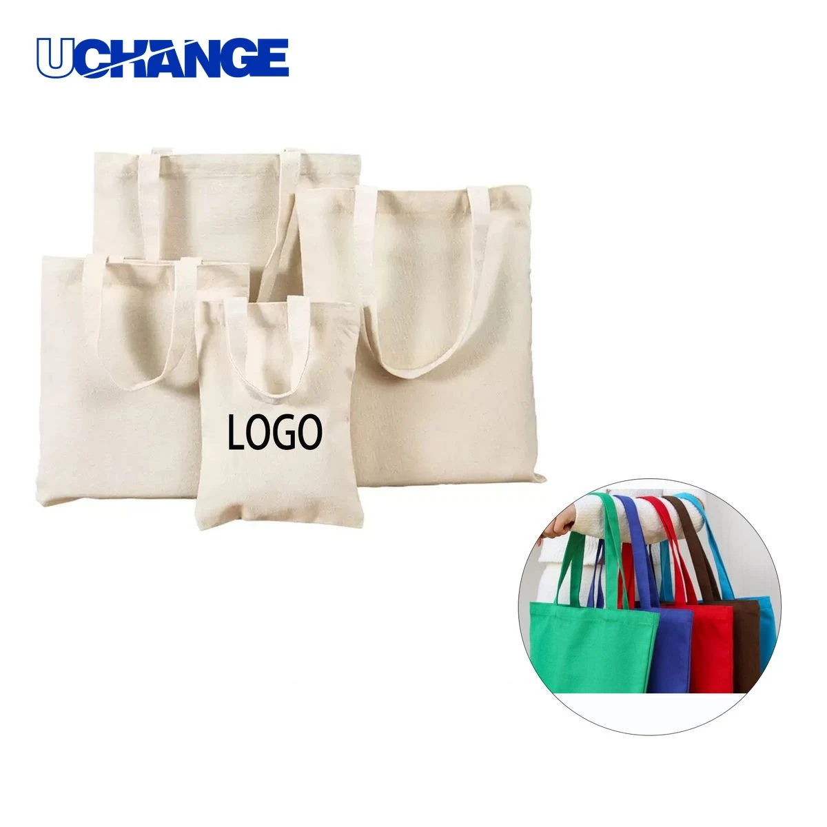 Handheld Canvas Bag Organizer, custom tote bag with logo imprint 1