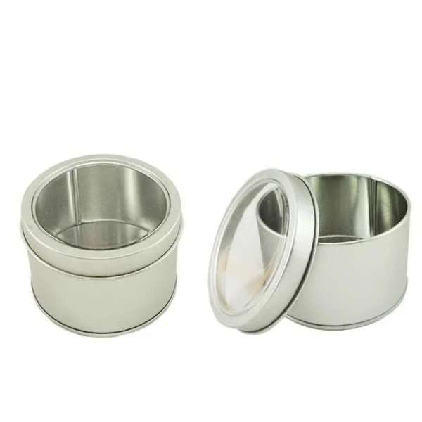 Round Tin Box With PVC Window 1