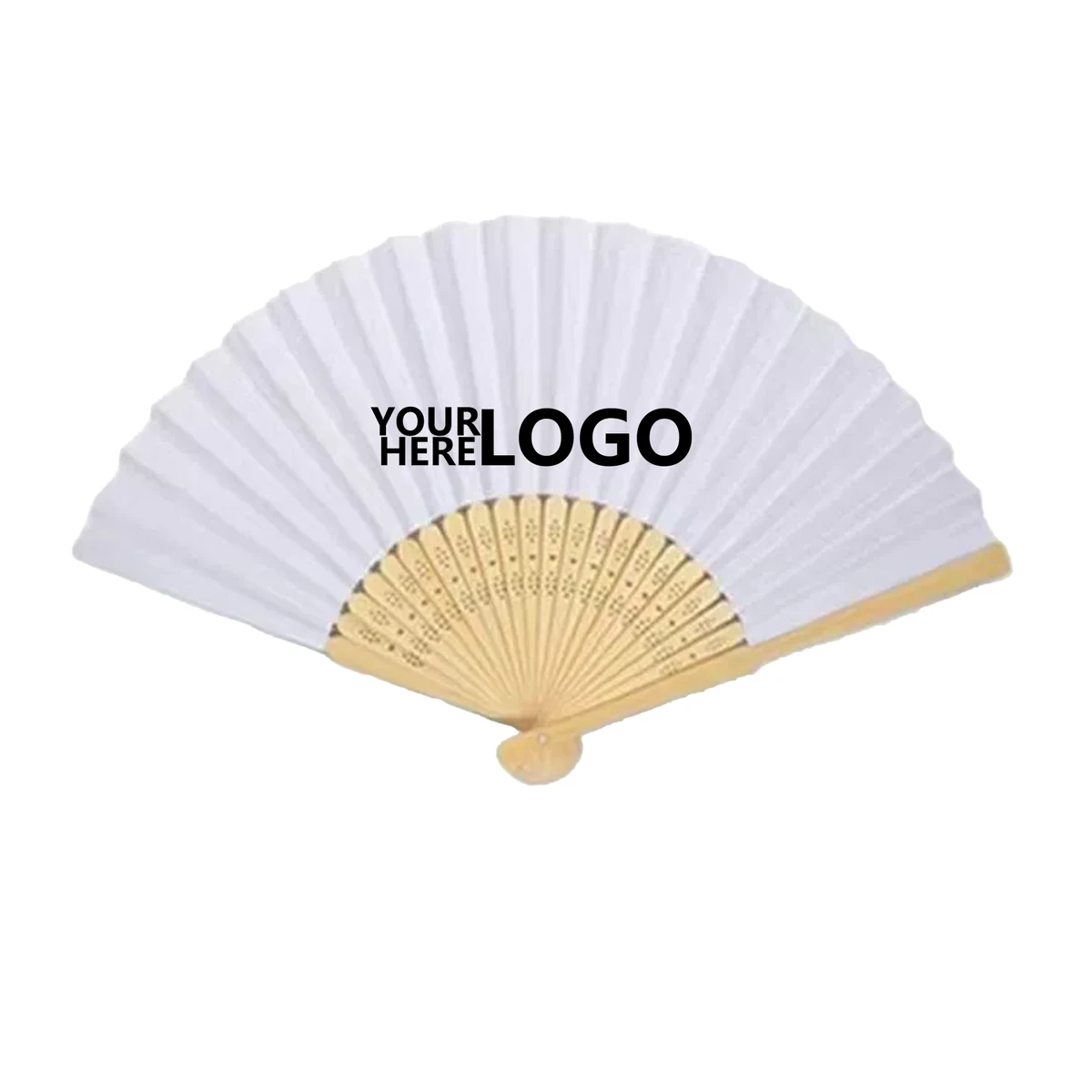 Portable Wooden Frame Paper Fan 1