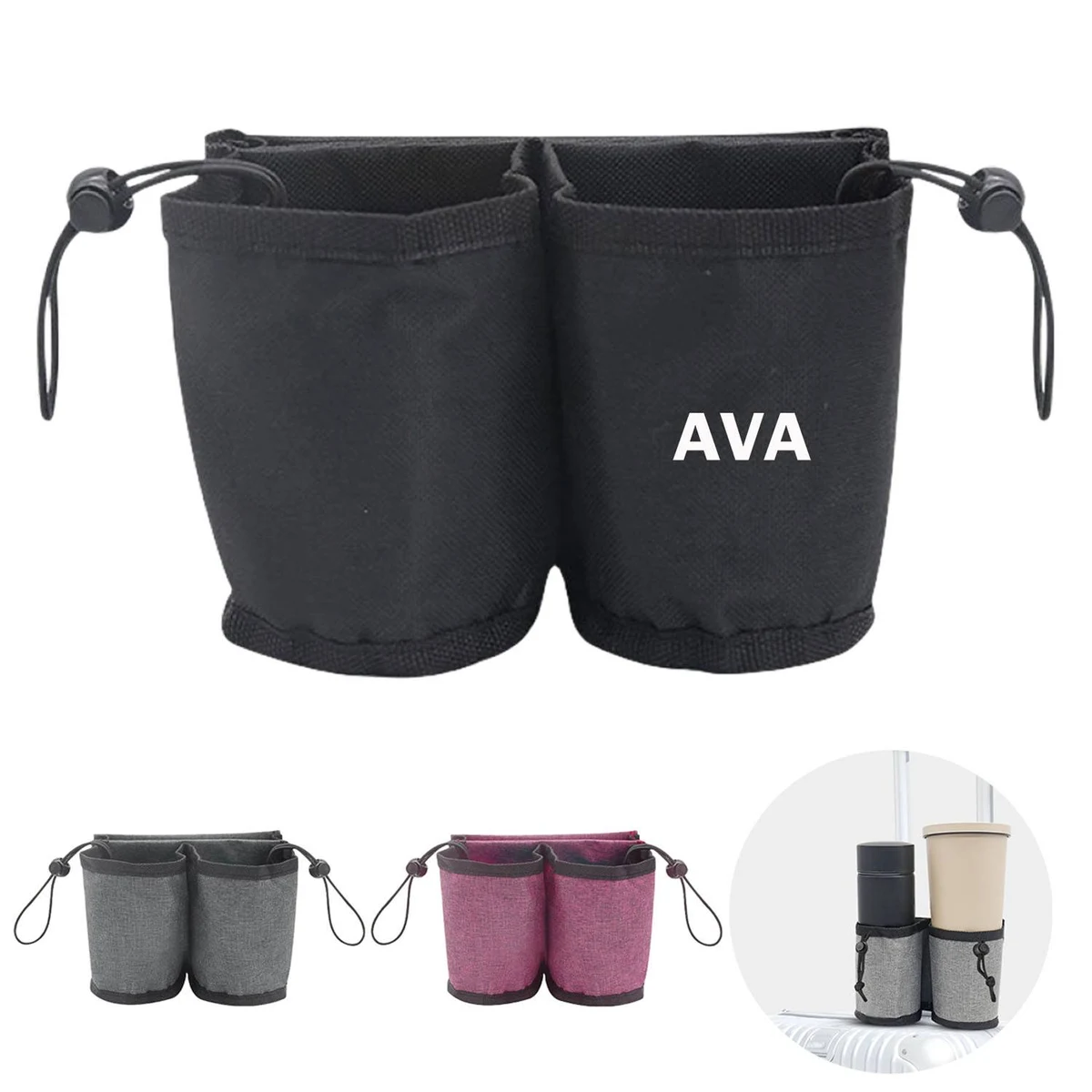 Multifunctional Storage Trolley Case Portable Cup Holder Bag 1