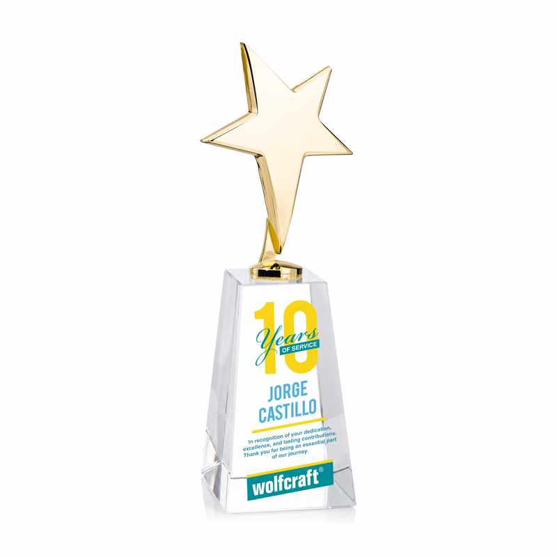 Tuscany Gold Star VividPrint™ Award on Novita Base - Clear