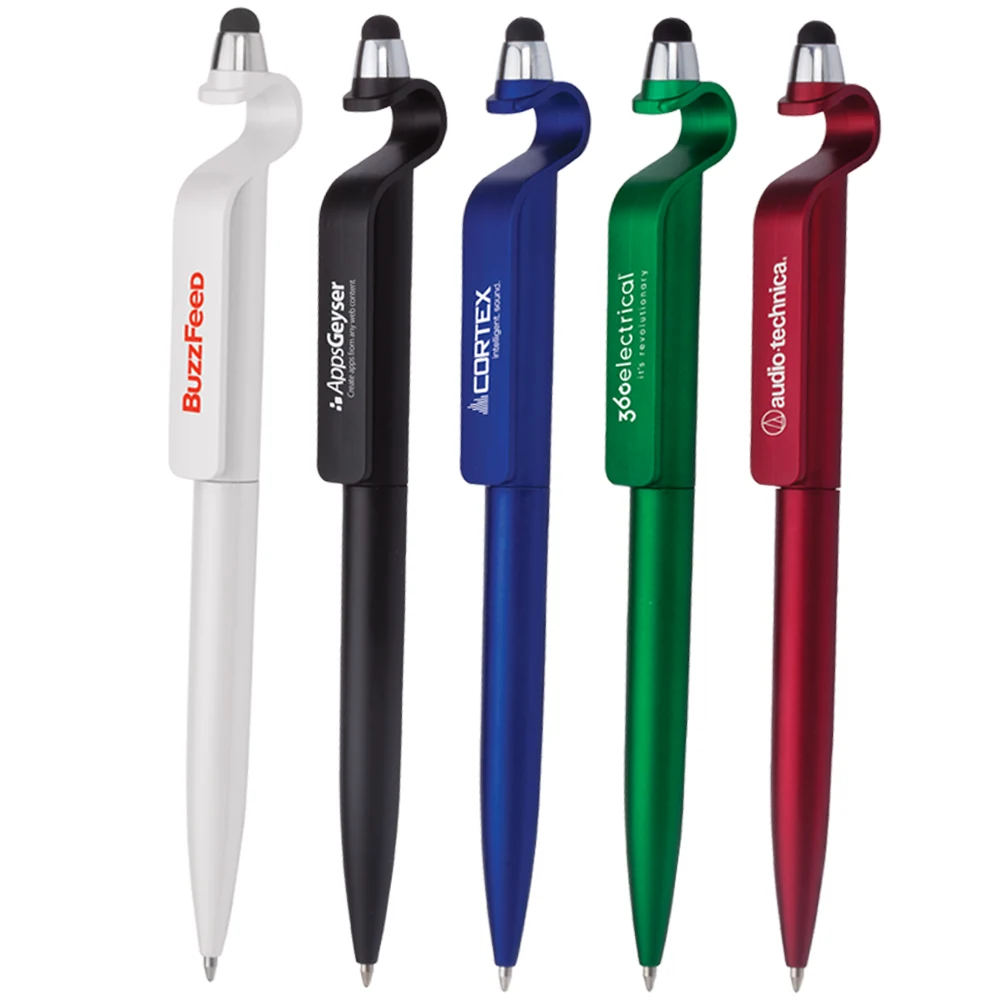 Pillar Twist Action Stylus Ballpoint Pen w/Device Stand 1
