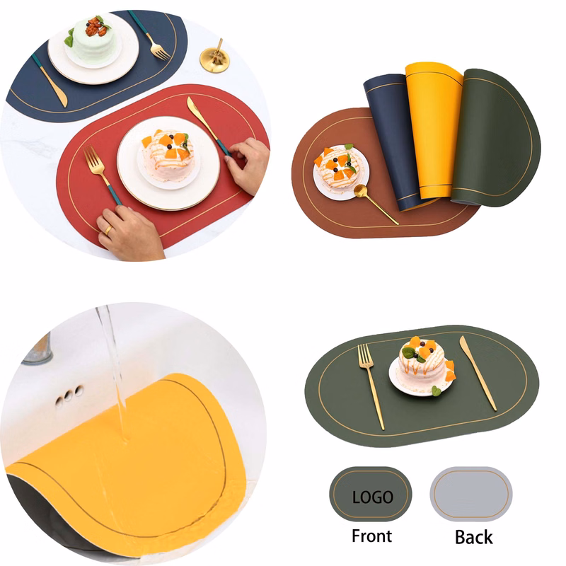 Easy-Wash Faux Leather Placemats MOQ 50