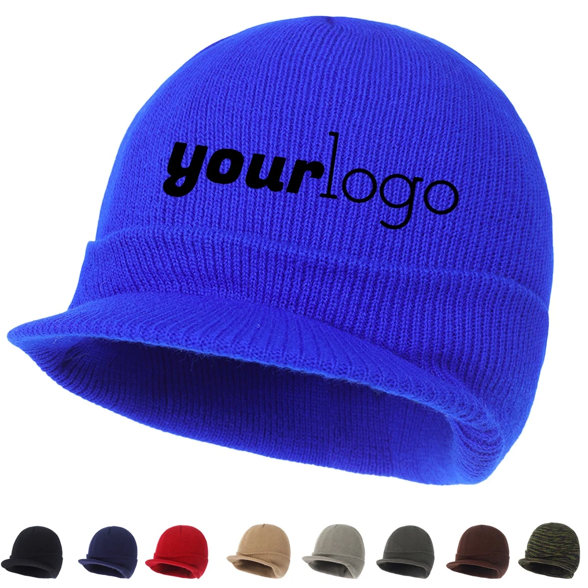 Versatile Knit Beanie with Brim for Men Winter Warmth 1