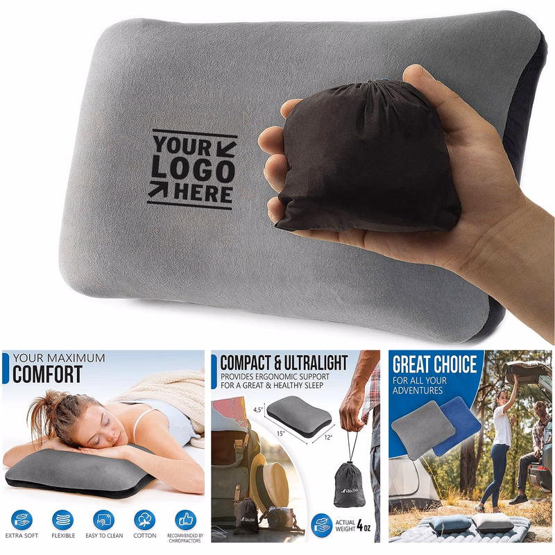 Compressible Lightweight Inflatable Camping Hiking Ultralight Backpacking Pillow