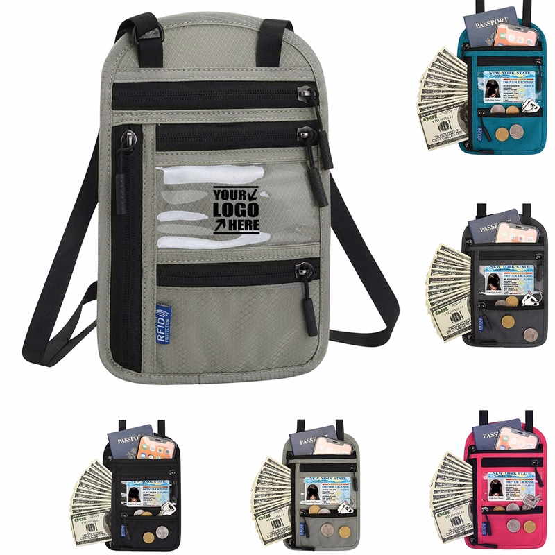 RFID Neck Pouch Passport Holder