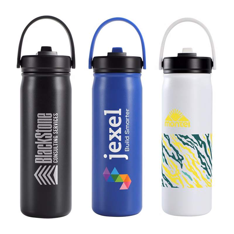 Lennon 20 oz Eco-friendly Straw Lid Vacuum Bottle