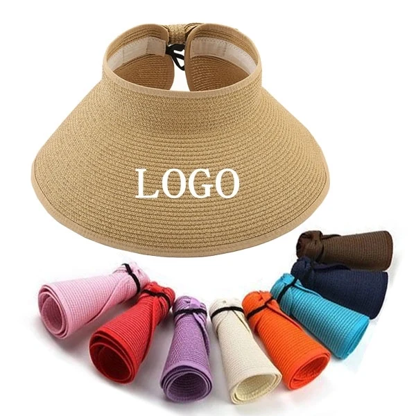 Foldable Roll Up Beach Straw Hat 1