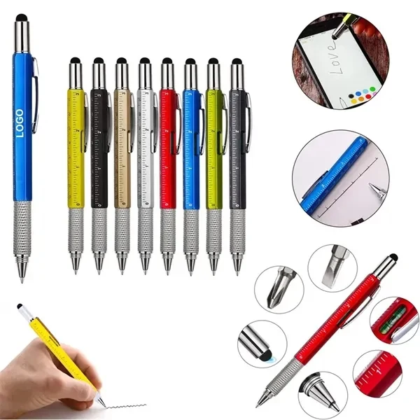 Custom 5.75 Inch Graduated Ruler Ballpoint Pen — Multi-Function Tech Writing Tool 1