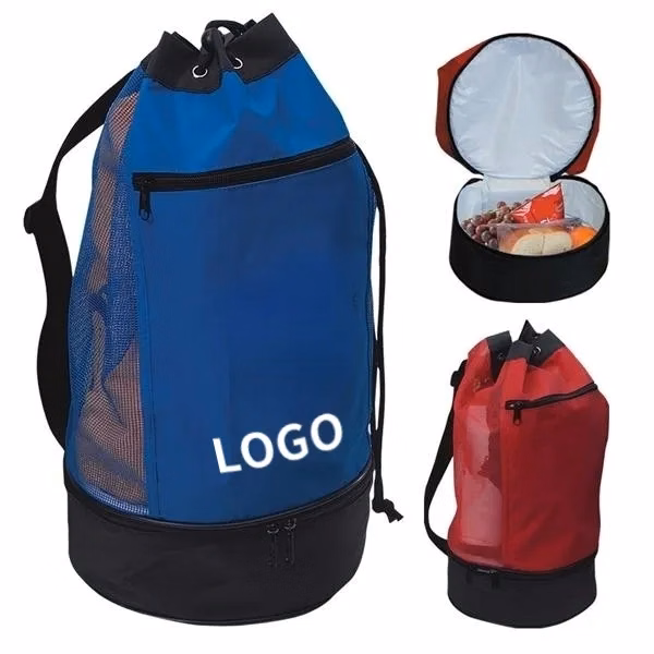 Beach Bag with Insulated Lower Compartment