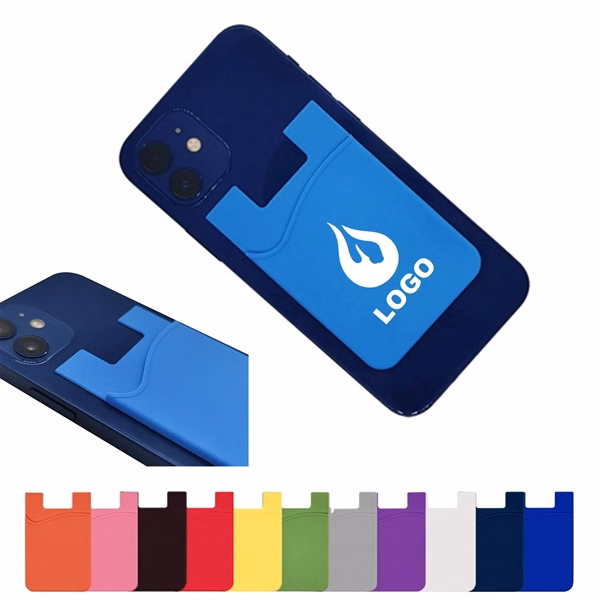 Custom Silicone Adhesive Cell Phone Card Holder — Promotional Mobile Accessory