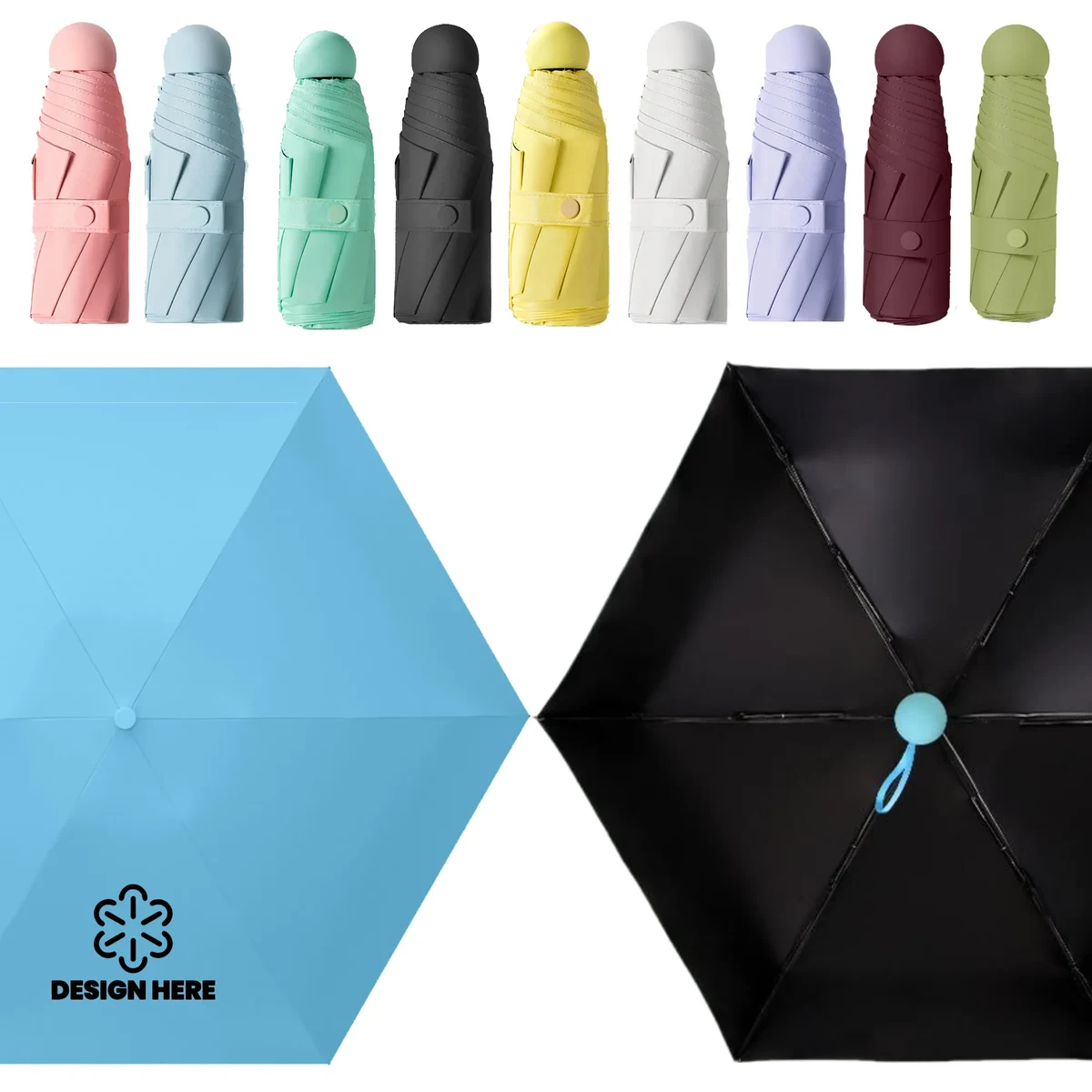 Mini Compact Travel Umbrella Lightweight Portable 1