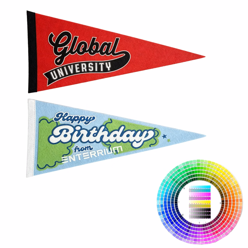 Printed Promotional Custom Felt Pennant
