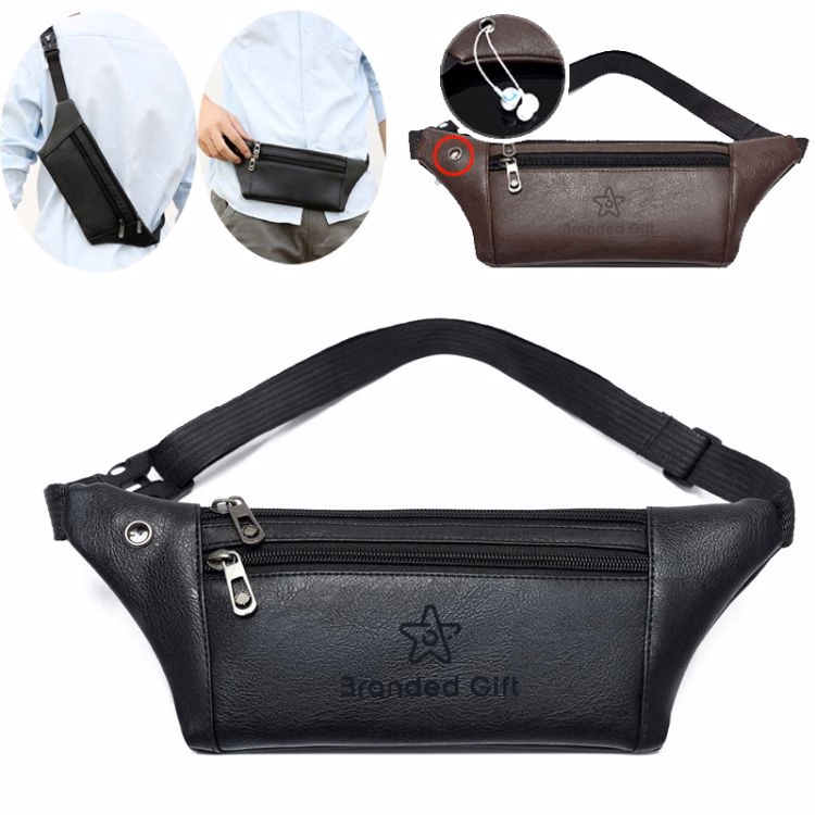 PU Leather Waist Bag Travel Cross body Fanny Bum Pouch