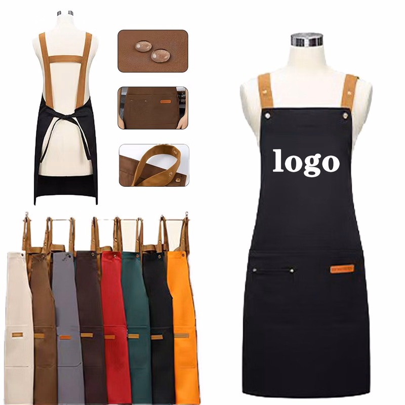 Multi Pocket Polyester Catering Uniform Apron