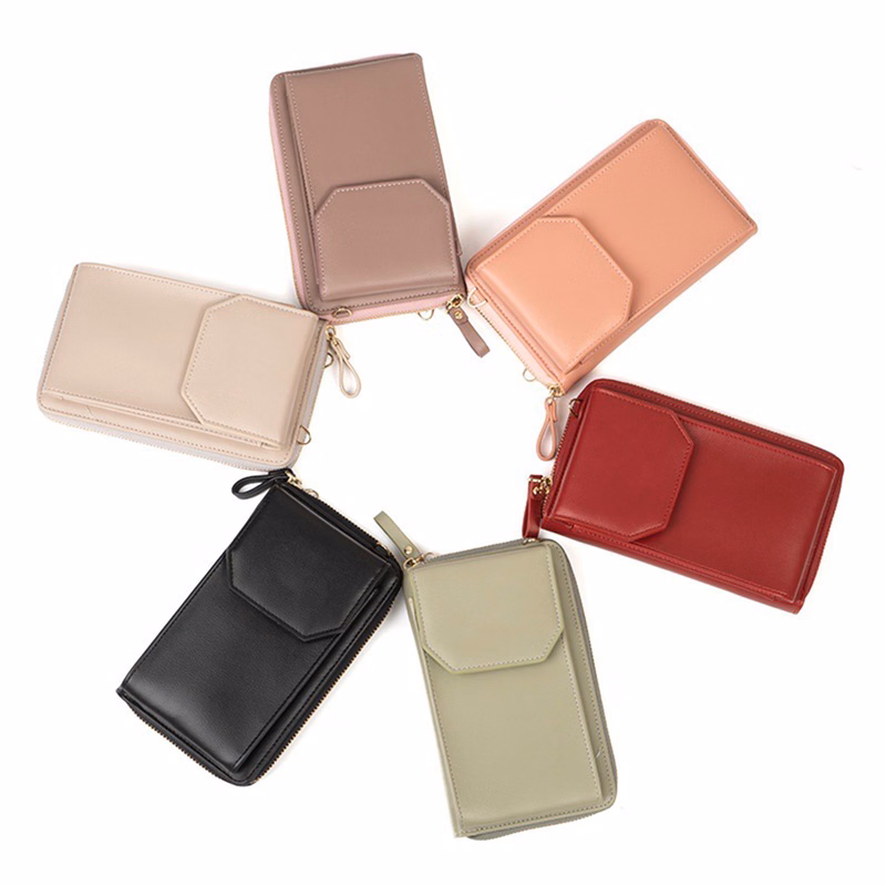 Leather Messenger Phone Purse Wallet