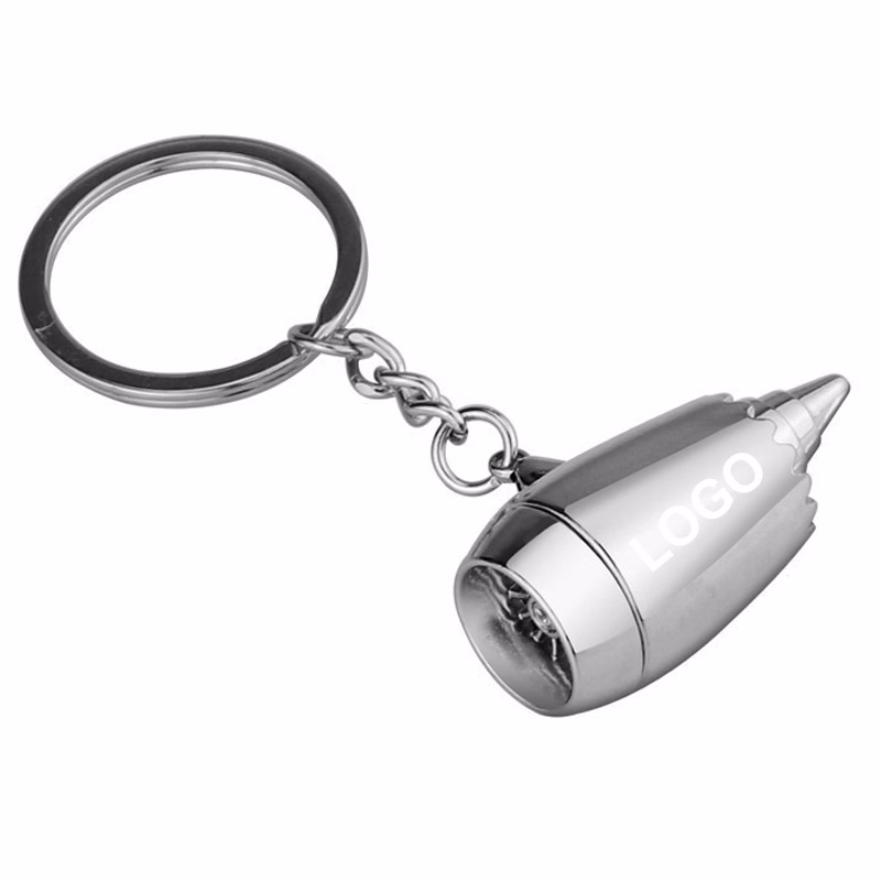 Creative Airplane Turbine Pendant Keyring