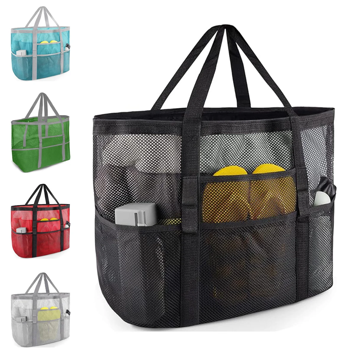 Large Capacity Beach Mesh Tote Bag 1