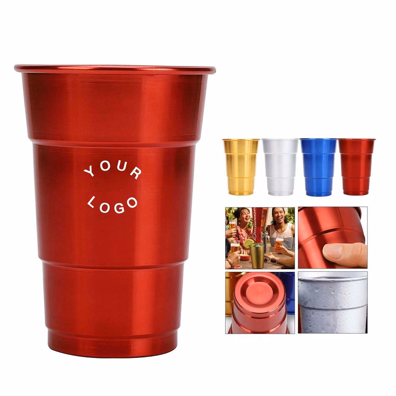 Reusable Aluminum Beer Cup 16oz Lightweight