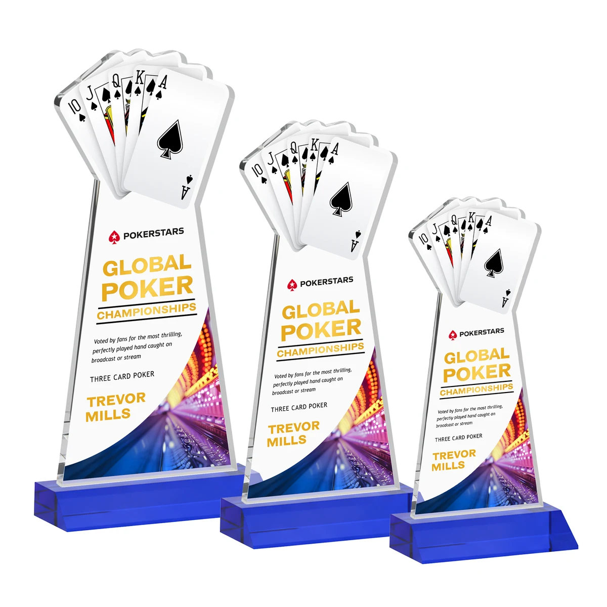 Poker VividPrint™ Award - Blue 1
