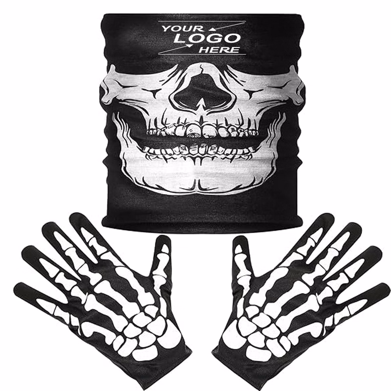 Skeleton Gloves and Skull Mask Set