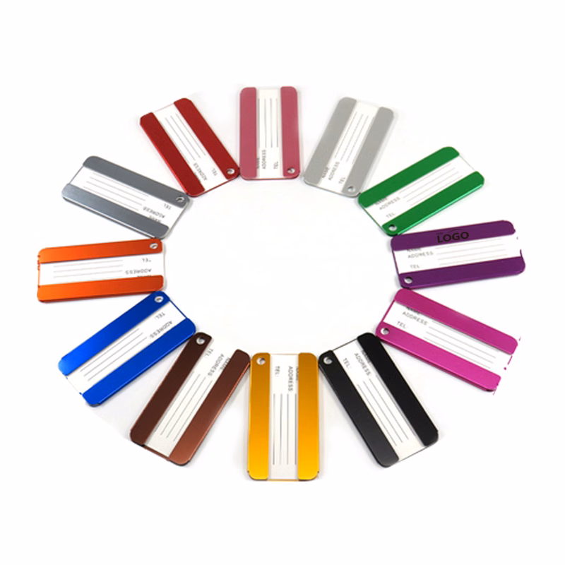 Privacy Luggage Tags with Key Ring - Aluminum Alloy