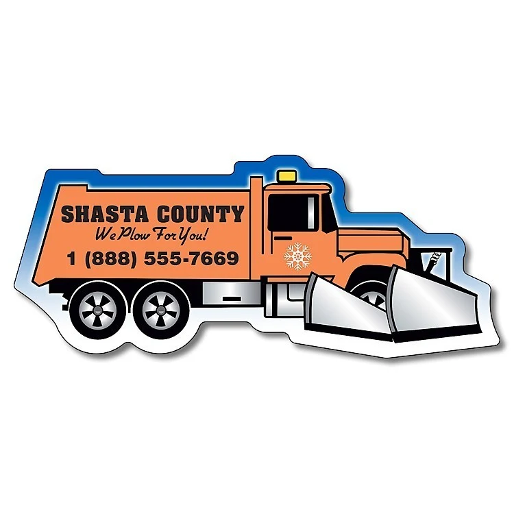 Magnet - Snow Plow Shape (4.25x1.78125 - Right Facing) - 30 mil. 1