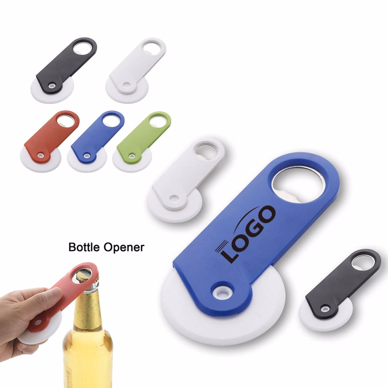 Rolling Pizza Slicer Beverage Opener