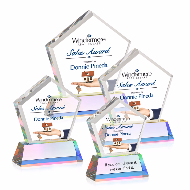 Genosee VividPrint™ Award on Base - Prismatic
