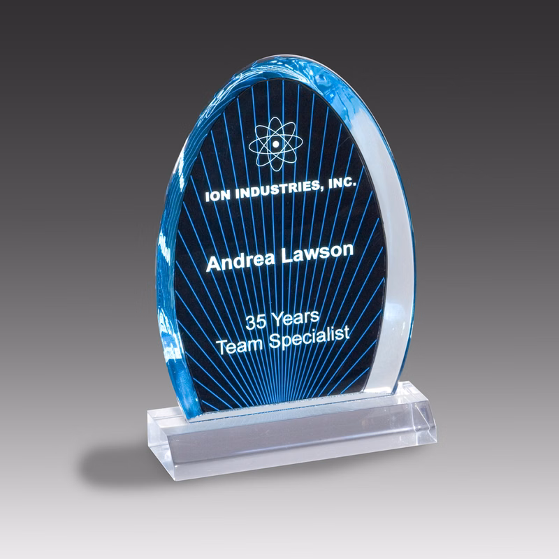 5" x 7" Blue Ray Arch Award