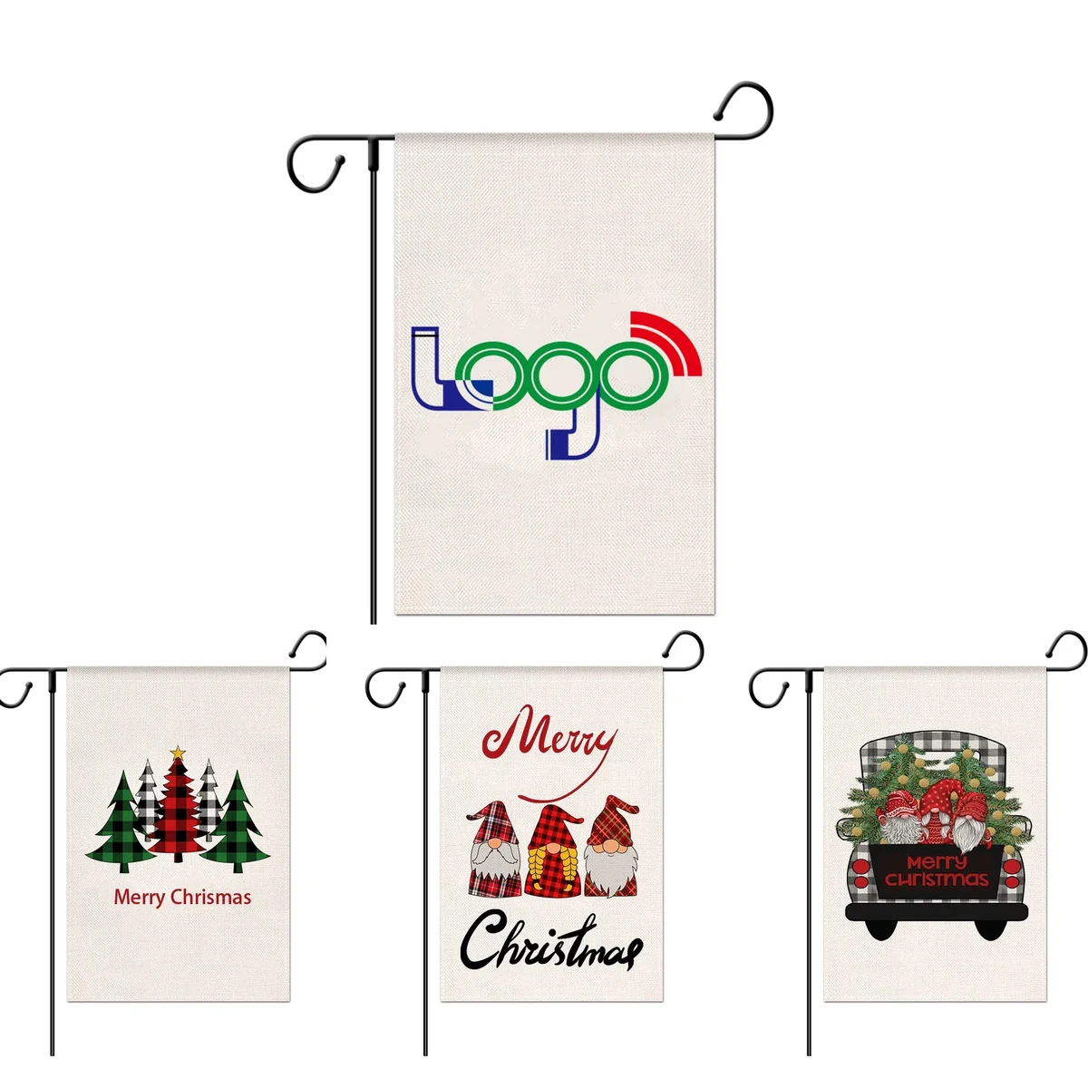 MOQ 50PCS 12" x 18" Garden Flag Mask 1