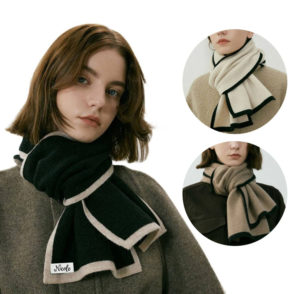 Elegant Women's Cozy Winter Knitted Scarf 1