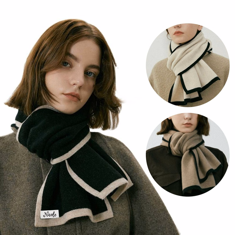Elegant Women's Cozy Winter Knitted Scarf