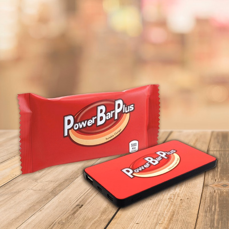 Power Bar Plus - 5000mAh Power Bank with Full Color Wrapper
