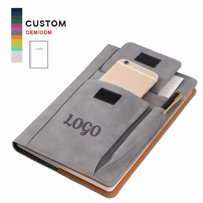 MOQ 10 pcs Multi-Functional Notebook with Pockets