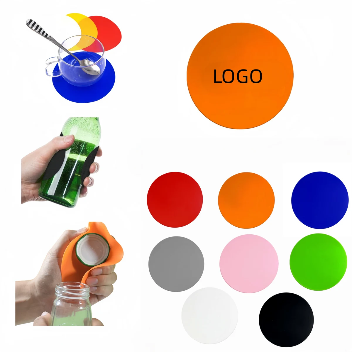 Multi-function Silicone Bottle Opener Coaster 1