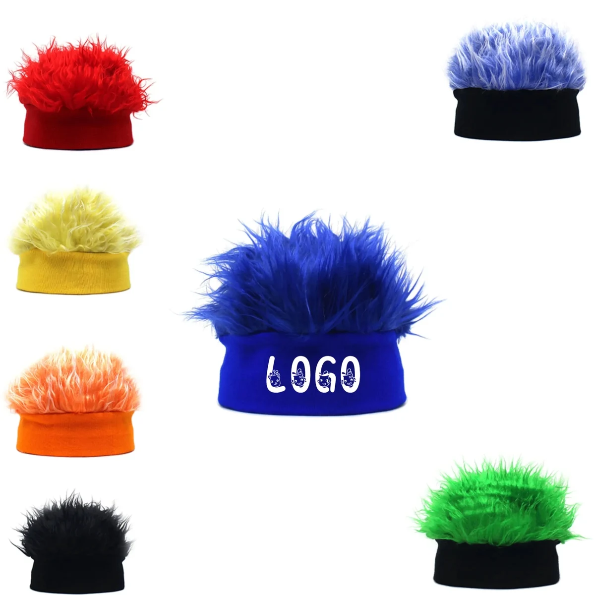 Cheering Sport Crazy Fans Wig With Headband 1