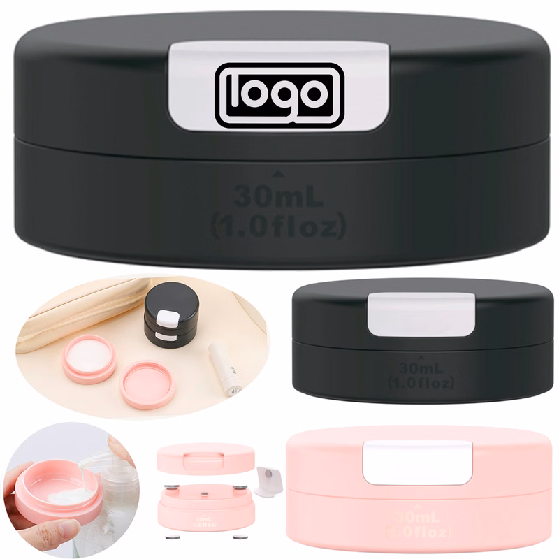 1 oz Travel Magnetic Cosmetic Container with Puff Slot