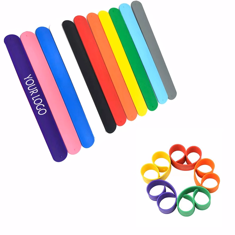 Silicone Slap Wrap Wristband MOQ 100pcs